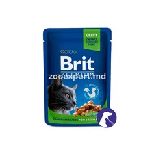 Brit Premium Cat Sterilised Chicken Slices 100 gr