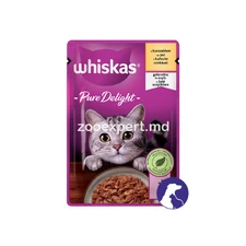 Whiskas Pure Delight Pui în jeleu 85gr