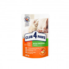 Club 4 Paws Premium для котят курица в сосусе 80gr