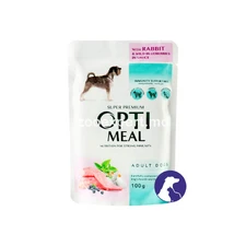 Optimeal Dog Iepure și Afine în sos 100gr