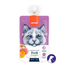 Wanpy Cat Meat Paste Duck & Pumpkin, мясная паста для кошек на основе утки и тыквы 90gr