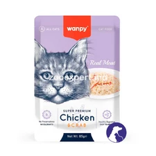 Wanpy Cat Chicken & Crab, pui și crab 85gr
