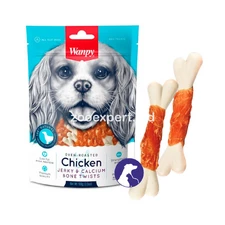 Wanpy Dog Chicken Jerky & Calcium Bone Wraps 100gr