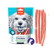Wanpy Dog Chicken Jerky & Codfish Sandwiches 100gr