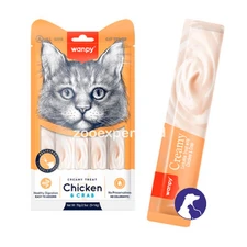 Wanpy Cat Creamy Treats Chicken & Crab, кремовое лакомство для кошек с курицей и крабом 14gr